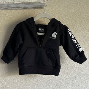 Carhartt Kids Black Half-Zip Hoodie